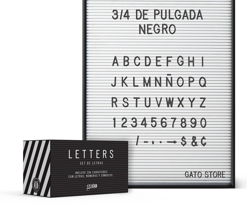 Set de letras para cartelera LETTERS 3/4"